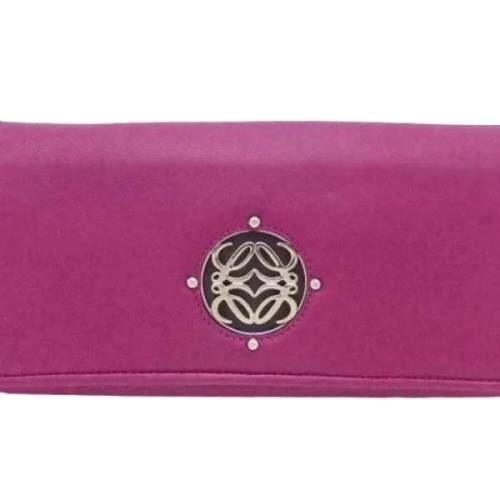 Pre-owned Leather wallets Loewe Pre-owned , Purple , Unisex