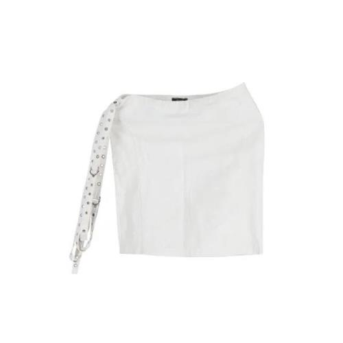 Tweedehands Katoenen Shorts-Rokken Versace Pre-owned , White , Dames