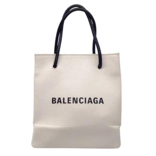 Pre-owned Leather handbags Balenciaga Vintage , Beige , Dames