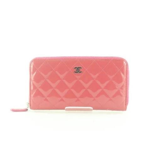 Pre-owned Plastic wallets Chanel Vintage , Pink , Dames