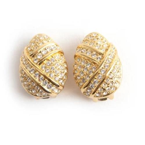Pre-owned Yellow Gold earrings Dior Vintage , Yellow , Dames