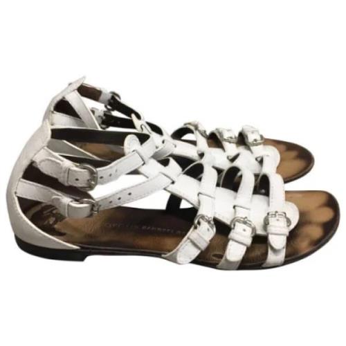 Pre-owned Leather sandals Giuseppe Zanotti Pre-owned , White , Dames