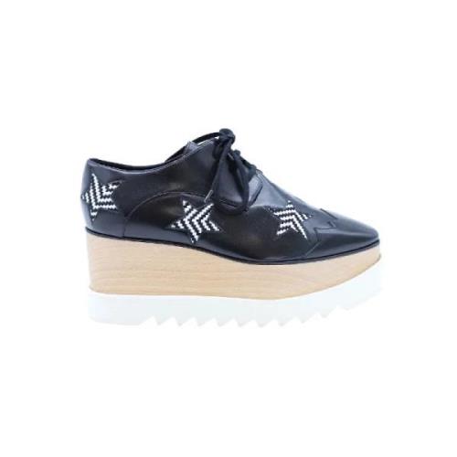 Pre-owned Leather sneakers Stella McCartney Pre-owned , Black , Dames