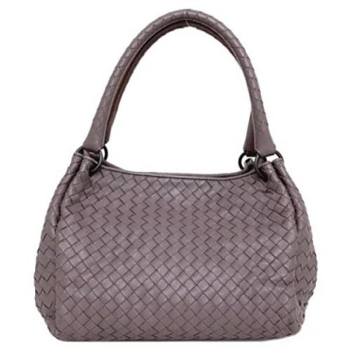 Pre-owned Leather handbags Bottega Veneta Vintage , Purple , Dames