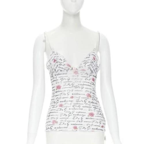 Pre-owned Mesh tops Dolce & Gabbana Pre-owned , White , Dames