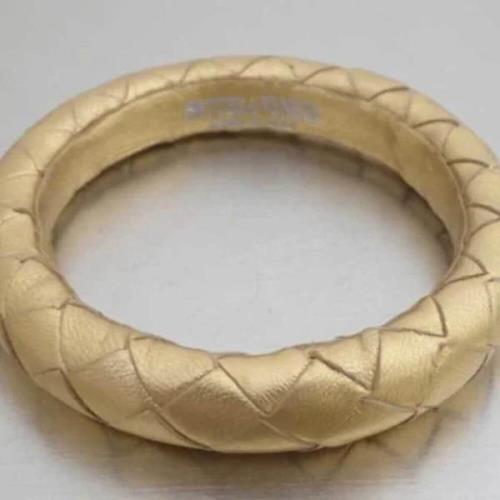 Pre-owned Leather bracelets Bottega Veneta Vintage , Yellow , Unisex