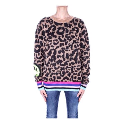 Gestippelde truien met dierenprint Barrow , Multicolor , Dames