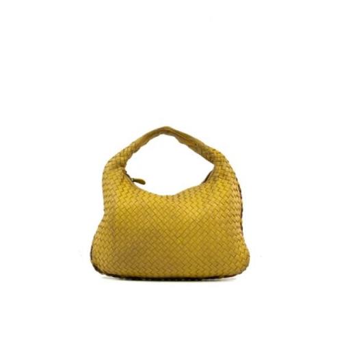 Tweedehands Gele Leren Bottega Veneta Hobo Schoudertas Bottega Veneta ...