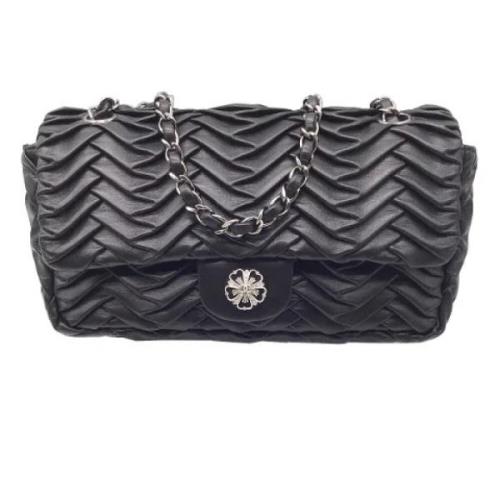 Pre-owned Leather chanel-bags Chanel Vintage , Black , Dames