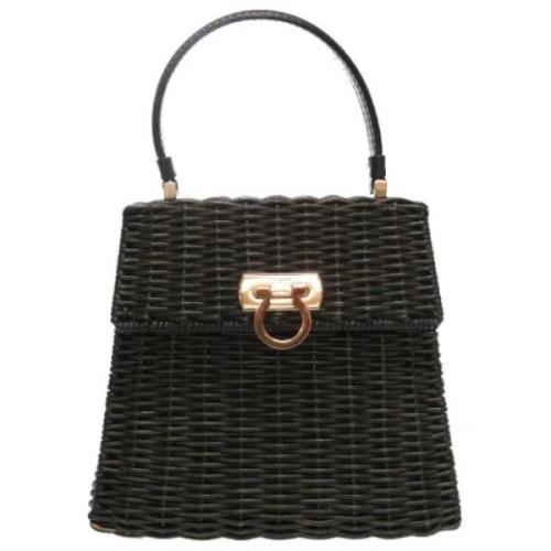 Pre-owned Fabric handbags Salvatore Ferragamo Pre-owned , Black , Dame...