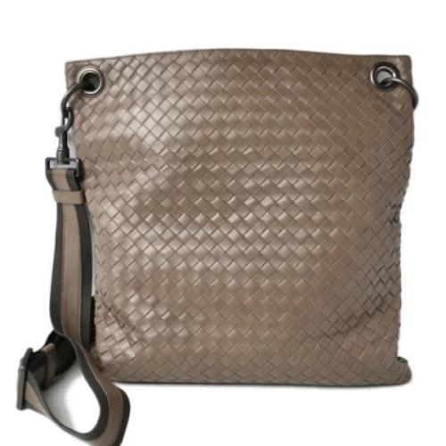 Pre-owned Leather shoulder-bags Bottega Veneta Vintage , Beige , Dames