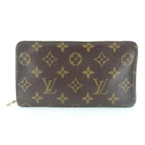 Vintage Bruine Stoffen Louis Vuitton Portemonnee Louis Vuitton Vintage...