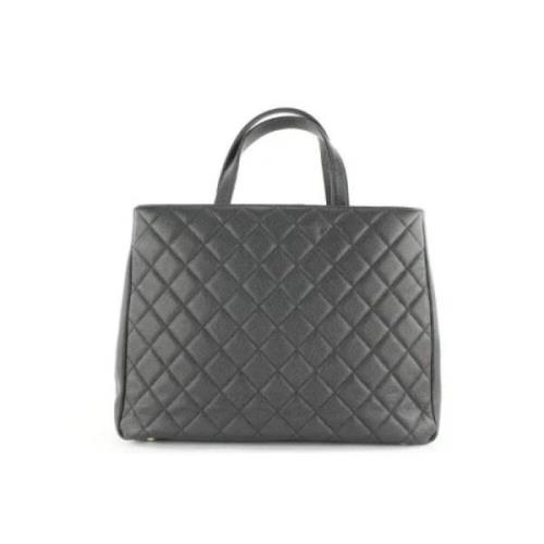 Vintage Leren Tassen Chanel Vintage , Black , Dames