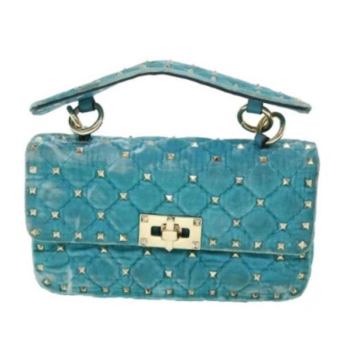 Pre-owned Velvet handbags Valentino Vintage , Blue , Dames