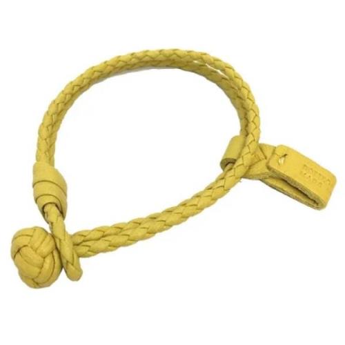 Pre-owned Leather bracelets Bottega Veneta Vintage , Yellow , Dames