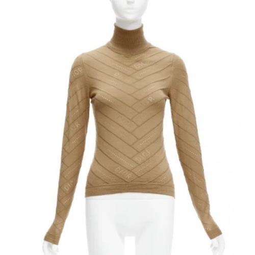 Pre-owned Wool tops Dior Vintage , Beige , Dames