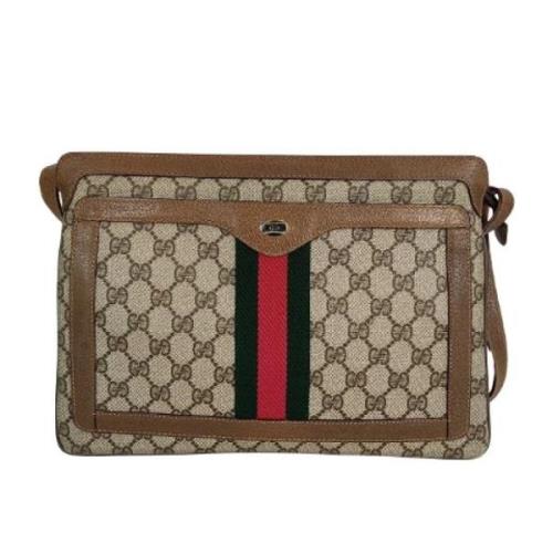 Vintage Beige Gecoat Canvas Gucci Cameratas Gucci Vintage , Beige , Da...