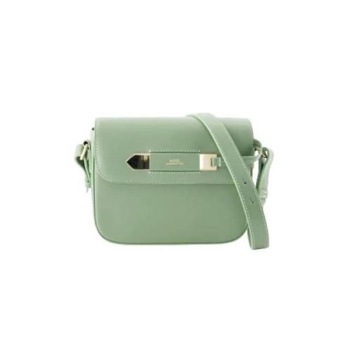 Leather shoulder-bags A.p.c. , Green , Dames