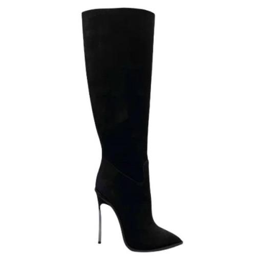 Pre-owned Leather boots Casadei Pre-owned , Black , Dames