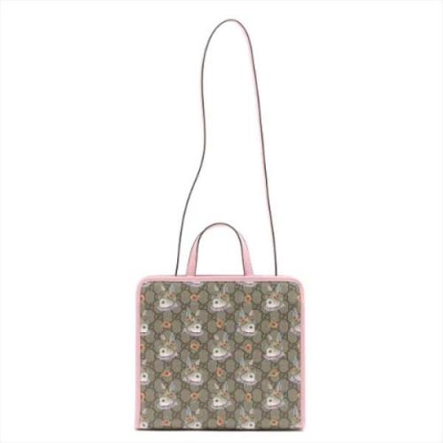 Pre-owned Canvas handbags Gucci Vintage , Pink , Dames