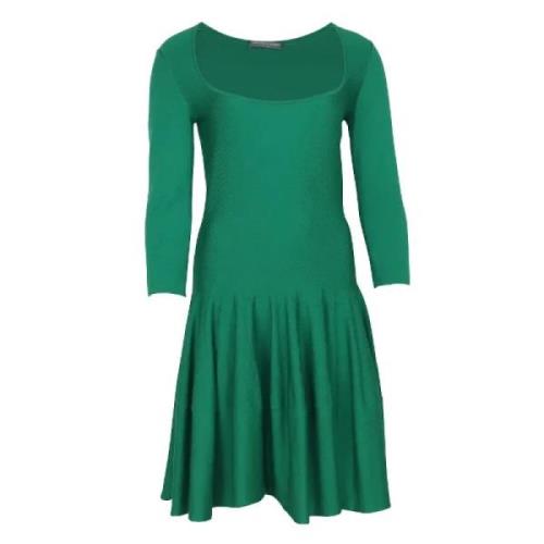 Pre-owned Wool dresses Alexander McQueen Pre-owned , Green , Dames