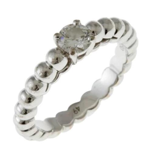 Perlée Solitaire Diamanten Ring Van Cleef & Arpels Pre-owned , Gray , ...