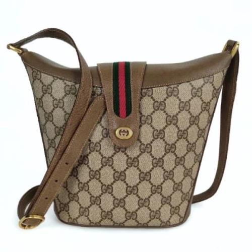 Pre-owned Canvas gucci-bags Gucci Vintage , Beige , Dames