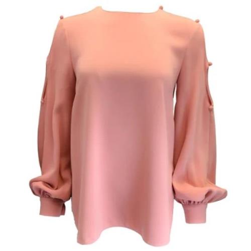 Pre-owned Silk tops Oscar De La Renta Pre-owned , Pink , Dames