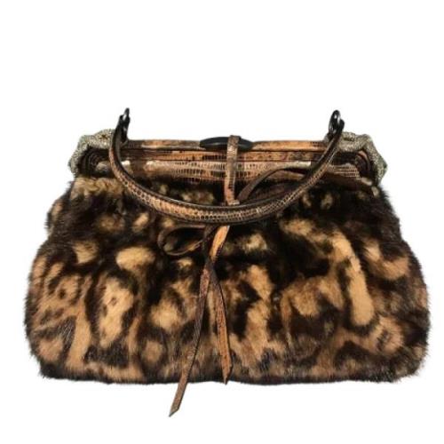 Pre-owned Fur handbags Valentino Vintage , Brown , Dames