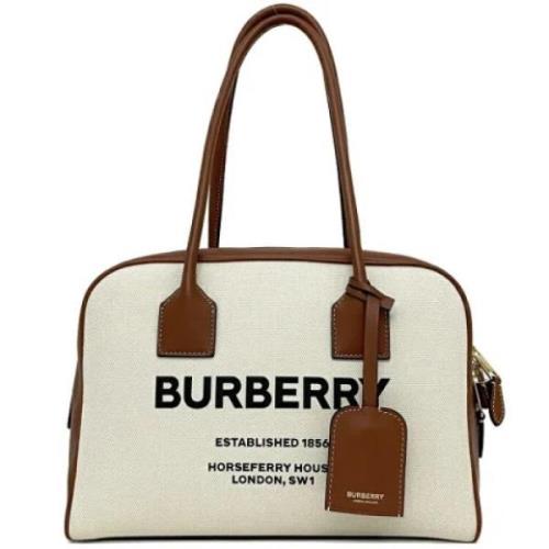 Pre-owned Cotton handbags Burberry Vintage , White , Dames