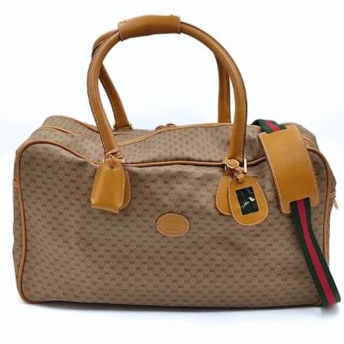 Pre-owned Canvas travel-bags Gucci Vintage , Beige , Unisex