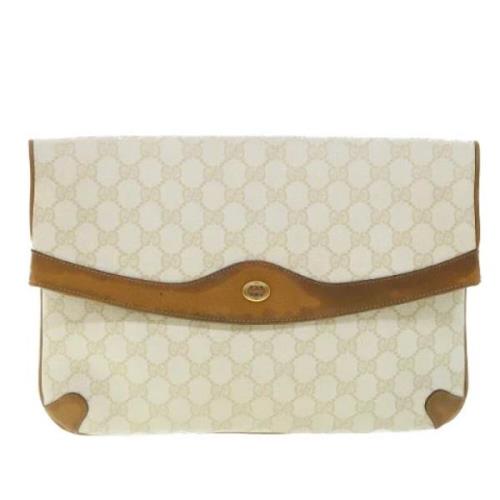 Pre-owned Canvas clutches Gucci Vintage , Gray , Dames