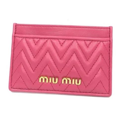 Pre-owned Fabric wallets Miu Miu Pre-owned , Pink , Dames