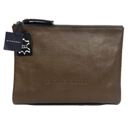 Pre-owned Leather pouches Burberry Vintage , Brown , Dames
