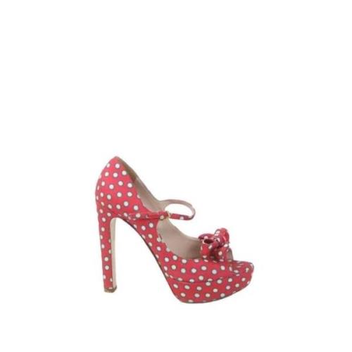 Pre-owned Fabric heels Miu Miu Pre-owned , Red , Dames