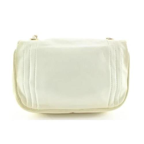 Tweedehands Witte Stoffen Schoudertas Chanel Vintage , White , Dames