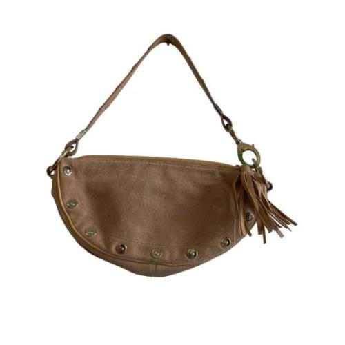 Pre-owned Suede shoulder-bags Sergio Rossi Pre-owned , Brown , Dames