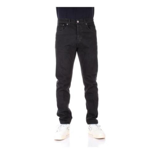 Slim-Fit Zwarte Jeans Dondup , Black , Heren