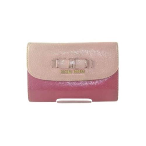 Pre-owned Fabric wallets Miu Miu Pre-owned , Pink , Dames