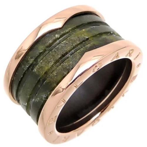 Pre-owned Rose Gold rings Bvlgari Vintage , Black , Dames