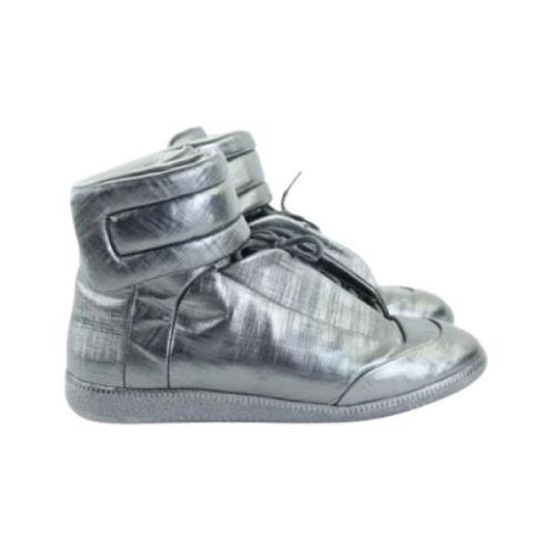 Pre-owned Leather sneakers Maison Margiela Pre-owned , Gray , Dames