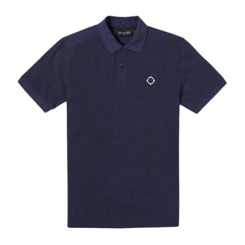 Donkerblauwe SS Pique Polo Ma.strum , Blue , Heren