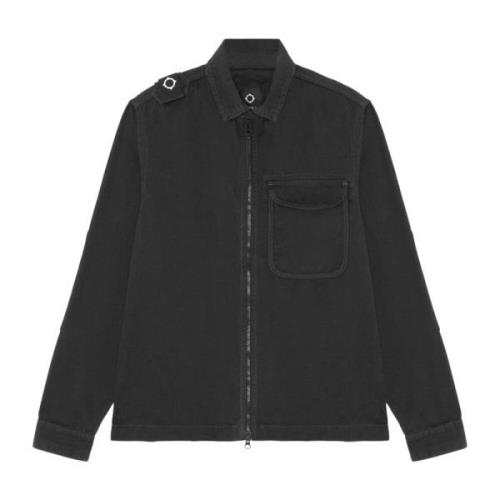 Zwarte Overshirts Ma.strum , Black , Heren