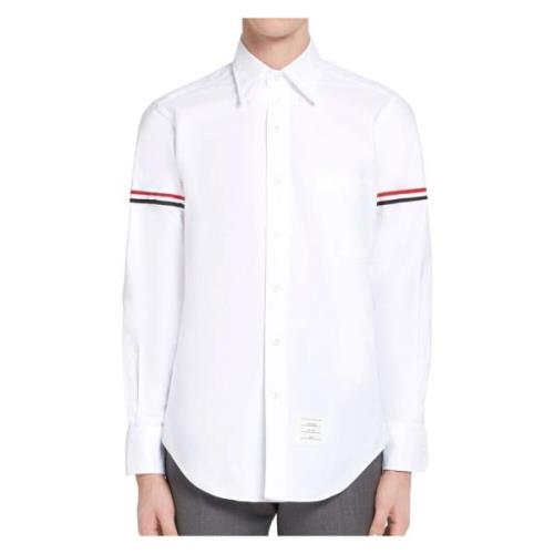 Witte Oxford Shirt Ss23 Stijl Thom Browne , White , Heren