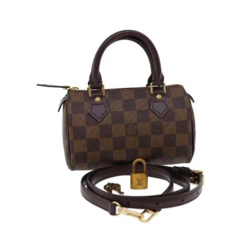 Rode Katoenen Canvas Louis Vuitton Tas Louis Vuitton Vintage , Brown ,...