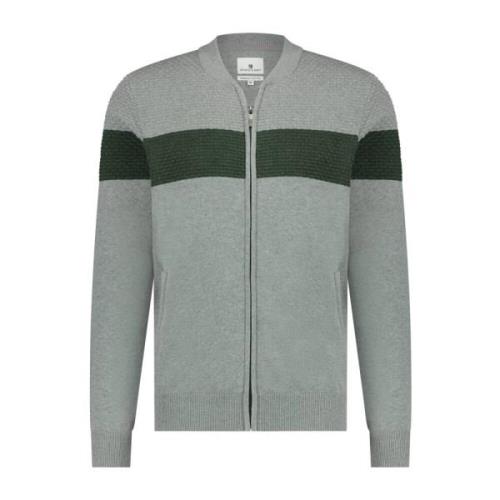 Gestreepte Grijze Katoenen Vest State of Art , Gray , Heren