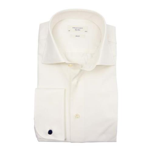 Witte Business Overhemd Profuomo , White , Heren