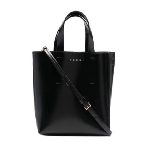 Mini Zwarte Museo Tas - Stijlvol en Elegant Marni , Black , Dames