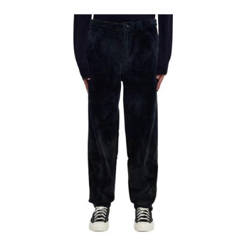 Blauwe Corduroy Broek met Zakken Comme des Garçons , Blue , Heren