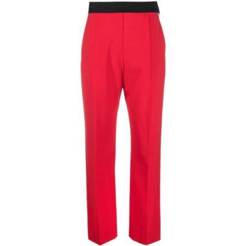 Straight Trousers Msgm , Red , Dames